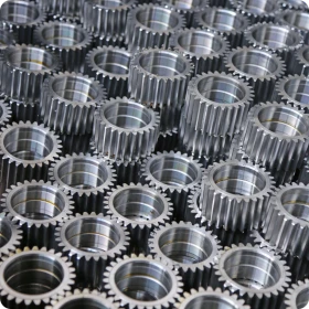 Industrial production line showcasing high-volume manufacturing capabilities for end-use components