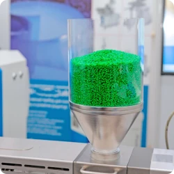 Selection of medical-grade thermoplastic polymers and resins used in high-precision micro molding projects.