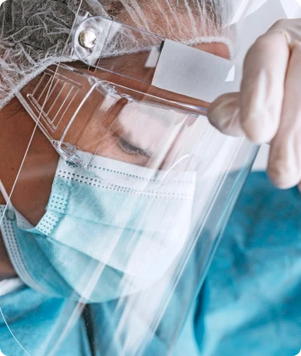 High-volume supply chain assembly and distribution of millions of ClearMask medical face shields