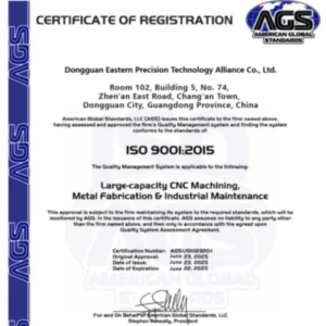 List of manufacturing certifications including ISO 9001, AS9100, ITAR, and ISO 13485 for industry compliance.