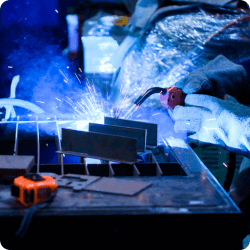 Heavy-duty weldment applications including industrial frames, pressure vessels, and architectural supports