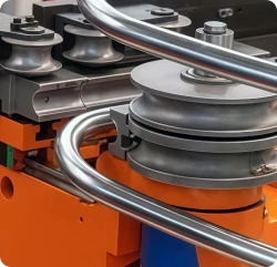 Precision tube bending services for round metal tube stock and industrial frames