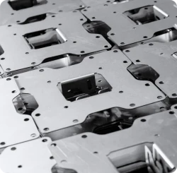 Precision laser cutting machine profiling complex geometric shapes from industrial metal sheets
