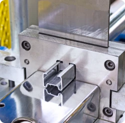 Continuous metal extrusion profiles in aluminum and magnesium for architectural and industrial use
