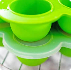 Flexible liquid silicone rubber (LSR) components available in multiple hardness grades and colors.