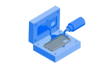 3D-printed master pattern used to create a soft tool for rapid urethane casting iterations.