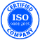 Logo d'une entreprise certifiée ISO 9001 (Système de management de la qualité).