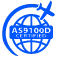 Logo de certification du système de gestion de la qualité AS9100D pour l'aérospatiale et la défense